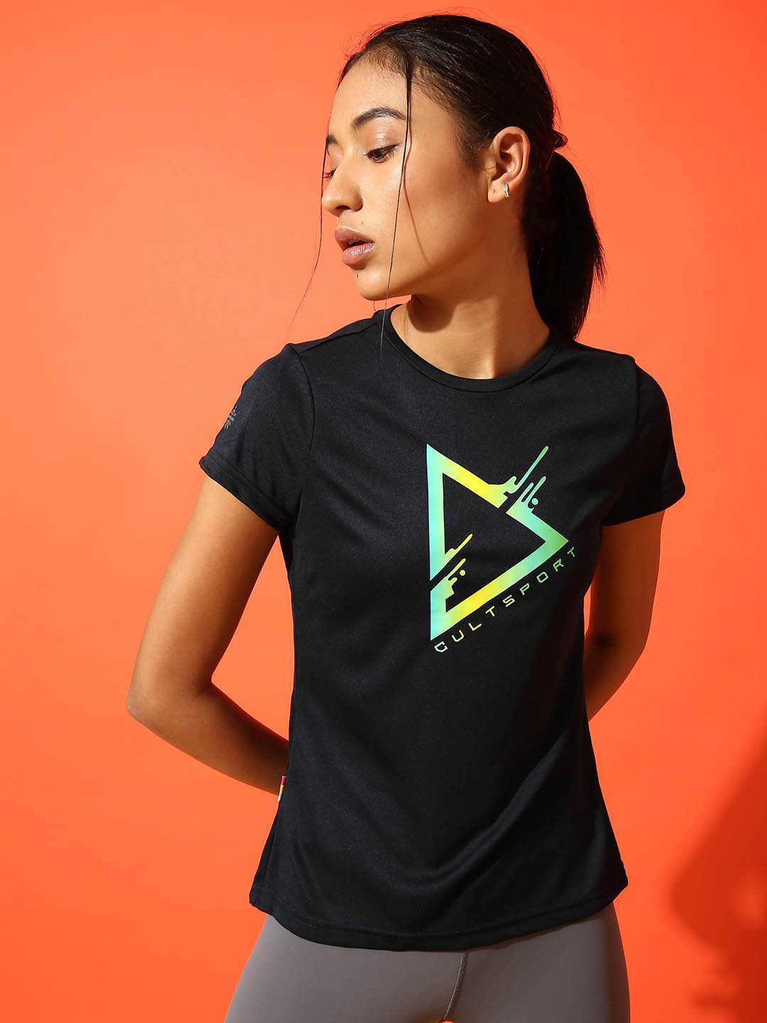 

Cultsport Women Navy Blue Printed T-shirt