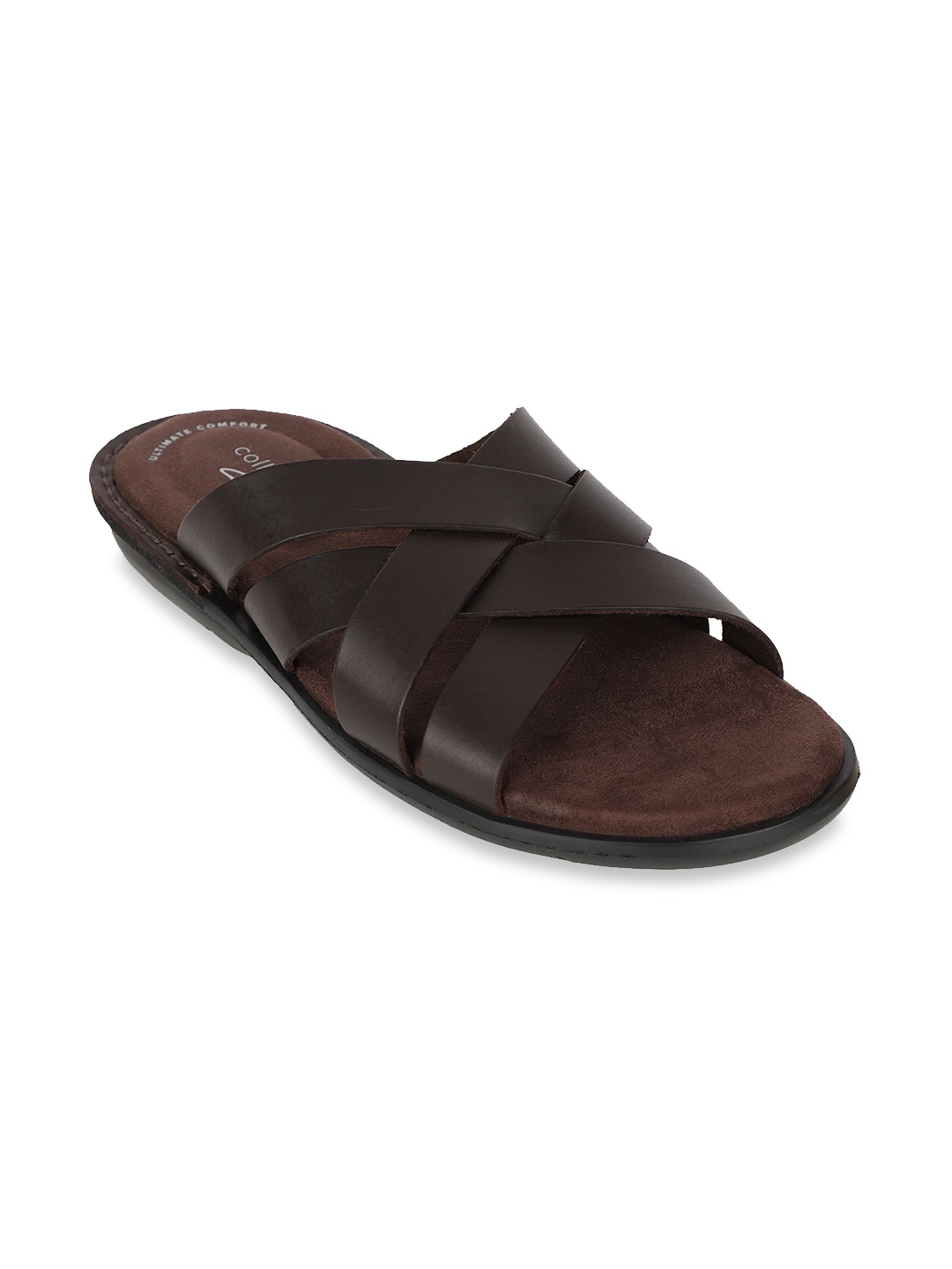 

Clarks Men Brown & Black Leather Comfort Sandals