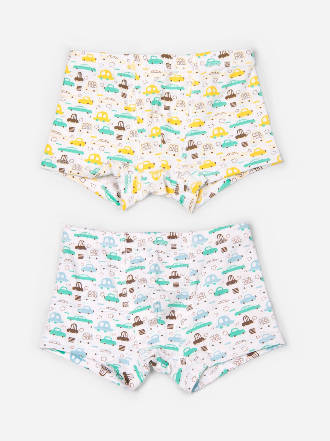 

Keebee Boys Pack Of 2 Printed Organic Cotton Boxer-Style Briefs, Yellow