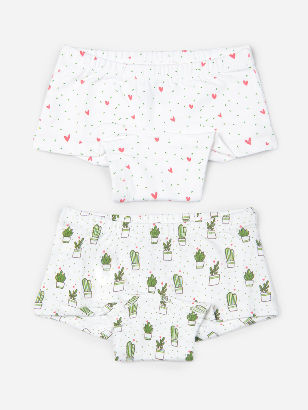 

Keebee Boys Pack Of 2 Printed Organic Cotton Boxer-Style Briefs, White