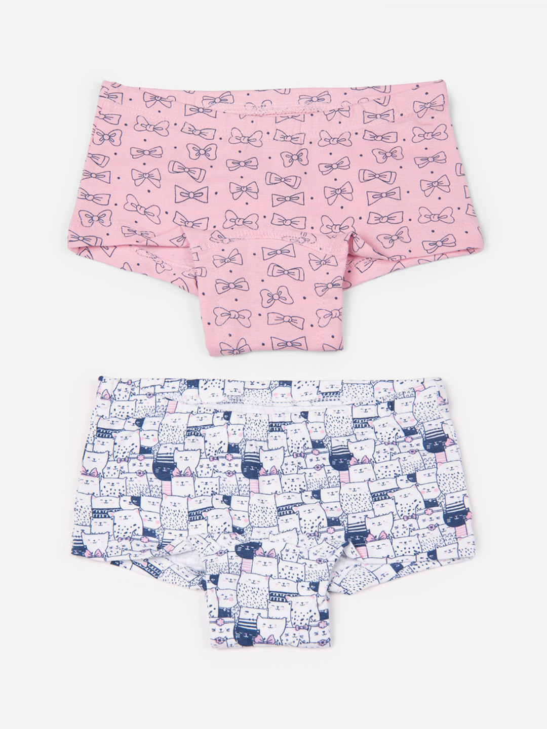 

Keebee Girls Pack of 2 Printed Organic Cotton Boyshorts GB_CC_1_2, Navy blue