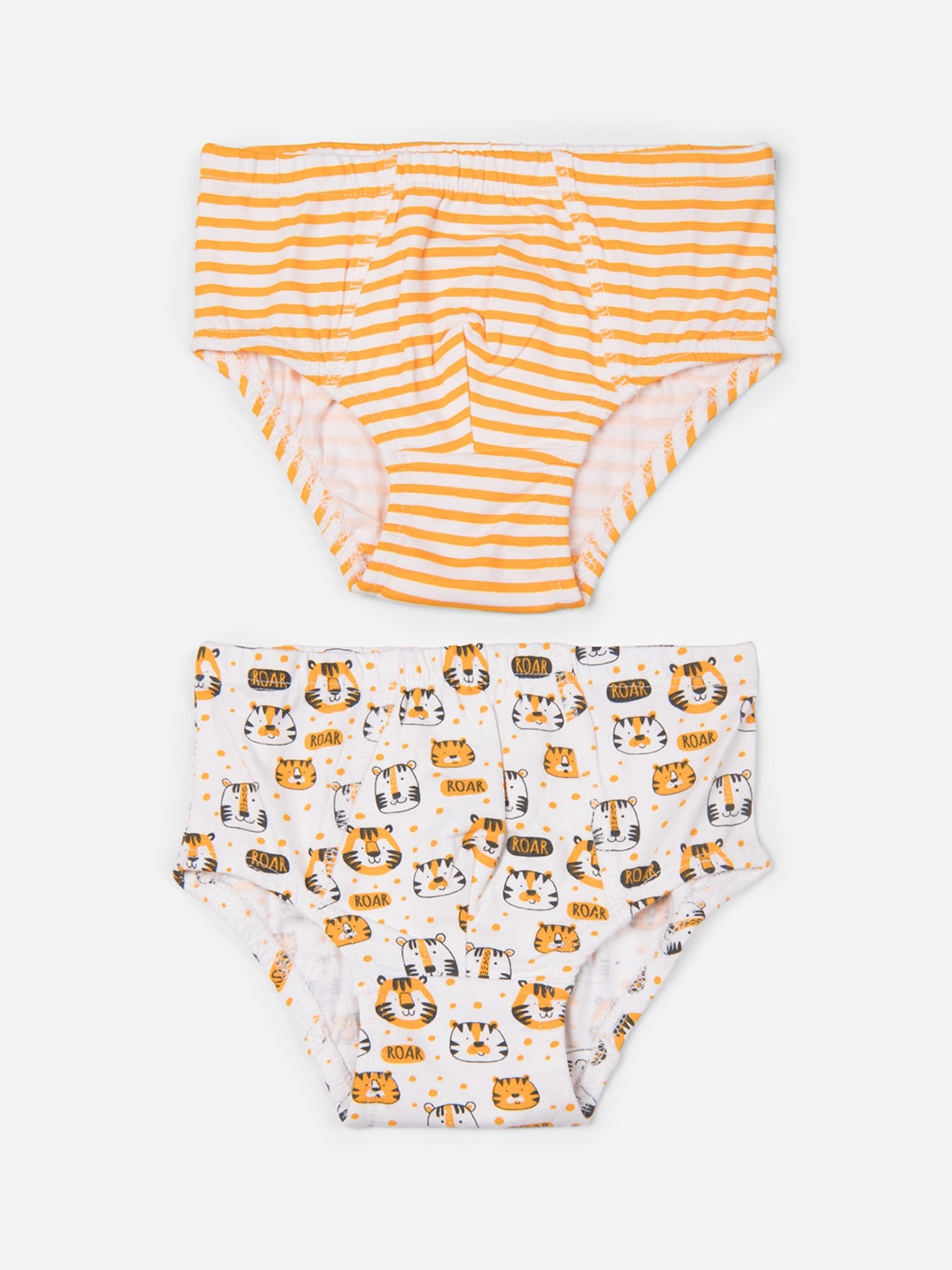 

Keebee Boys Pack Of 2 Printed Organic Cotton Hipster Briefs, White