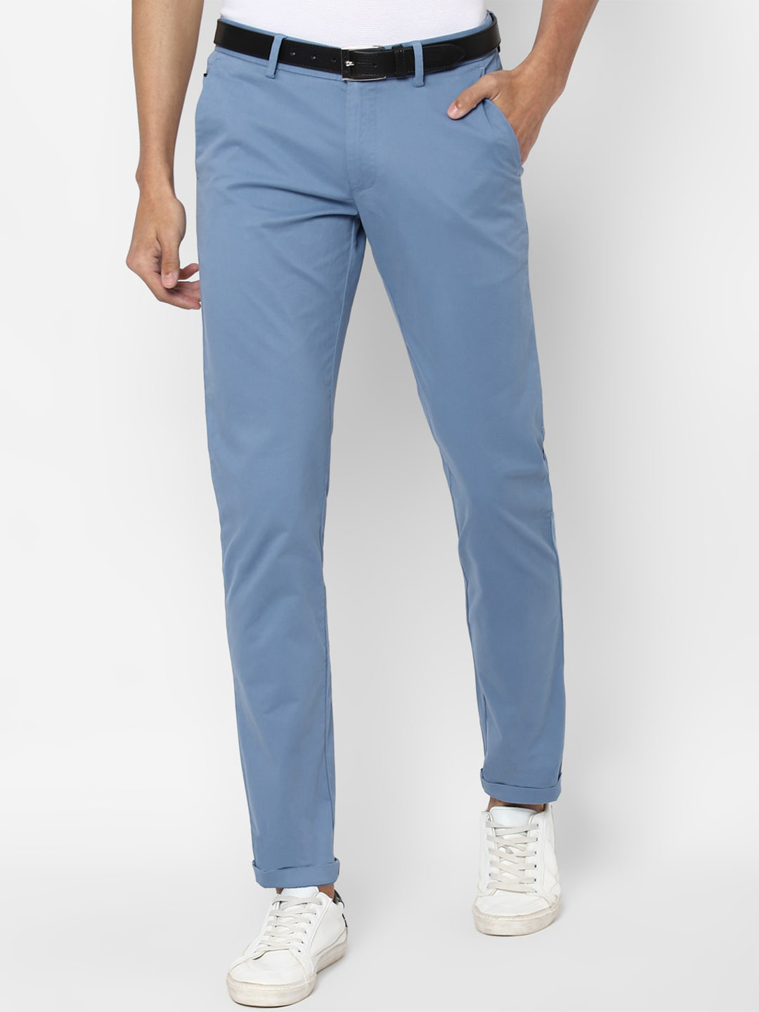 

Allen Solly Men Blue Slim Fit Trousers