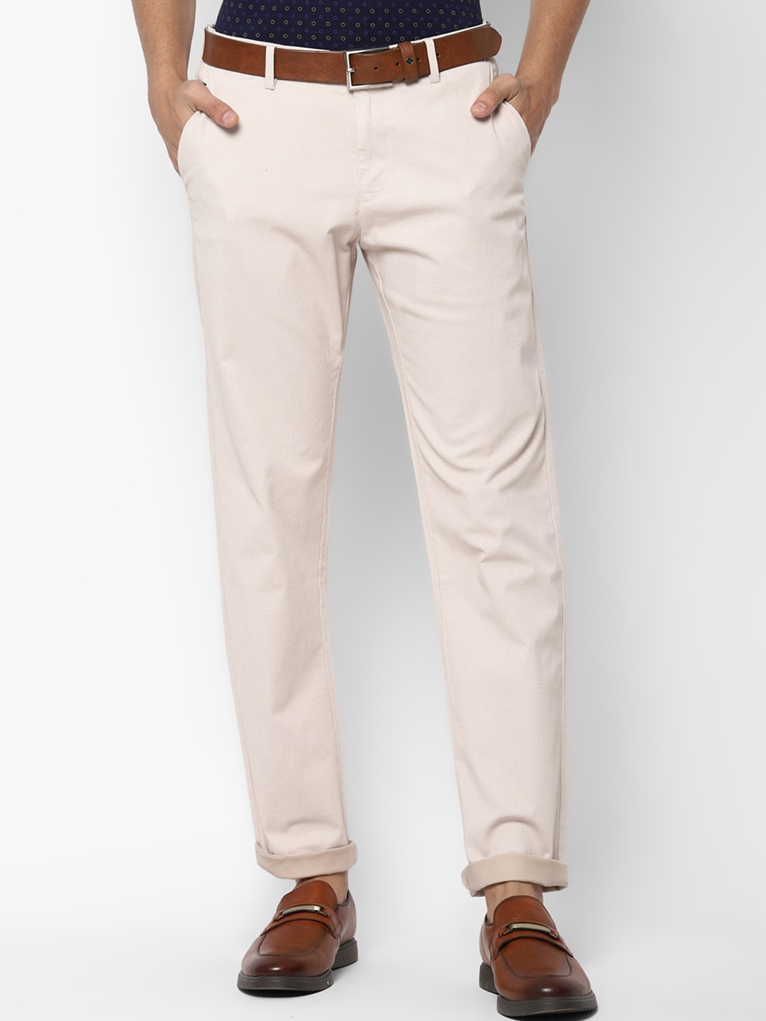 

Allen Solly Men Beige Casual Trousers