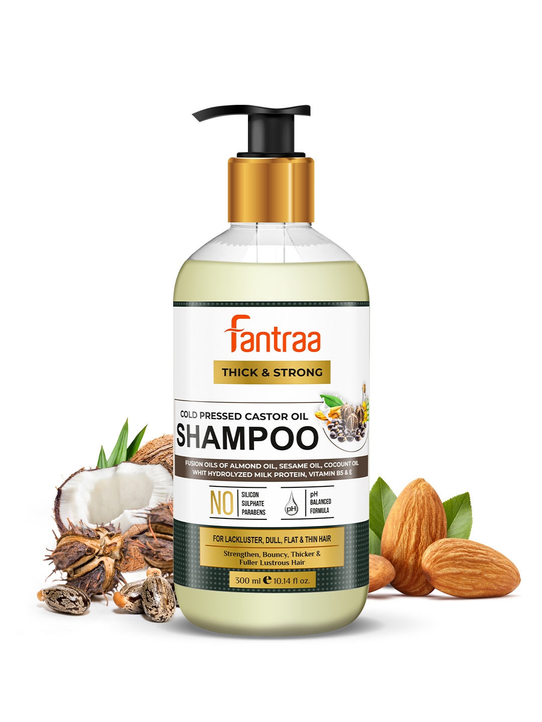 

Fantraa Castor Oil Shampoo -300 ml, Cream
