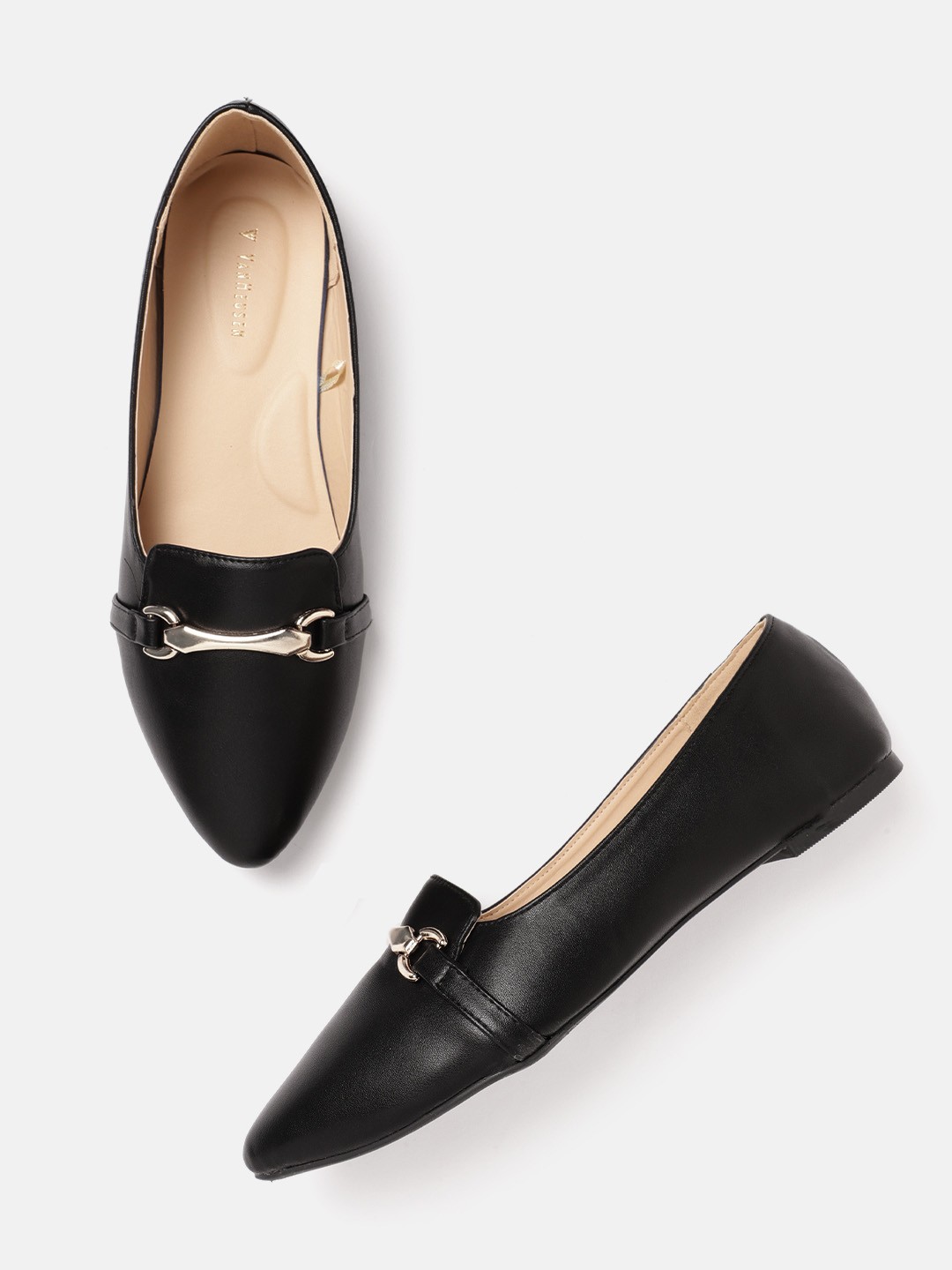

Van Heusen Woman Women Black Solid Ballerinas