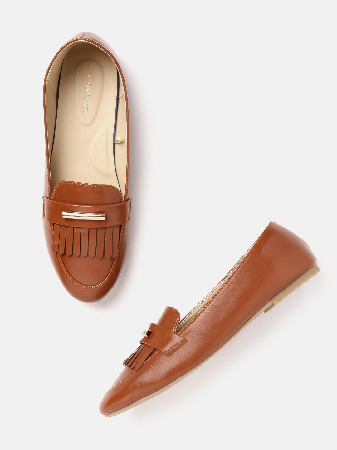 

Van Heusen Woman Tan Brown Embellished Ballerina Flats