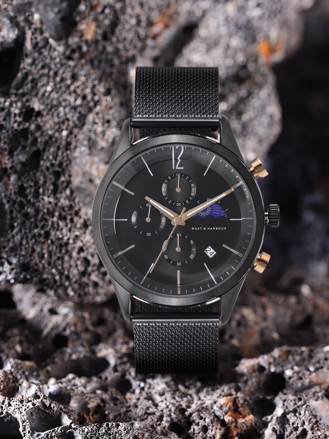 

Mast & Harbour Unisex Black Dial & Bracelet Style Straps Analogue Watch MFB-PN-DK2865