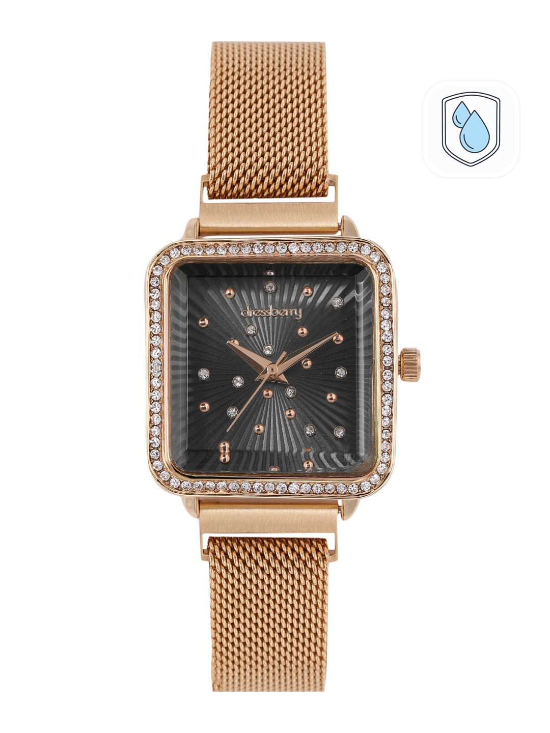 

DressBerry Women Black Embellished Analogue Watch MFB-PN-CHR-S2169