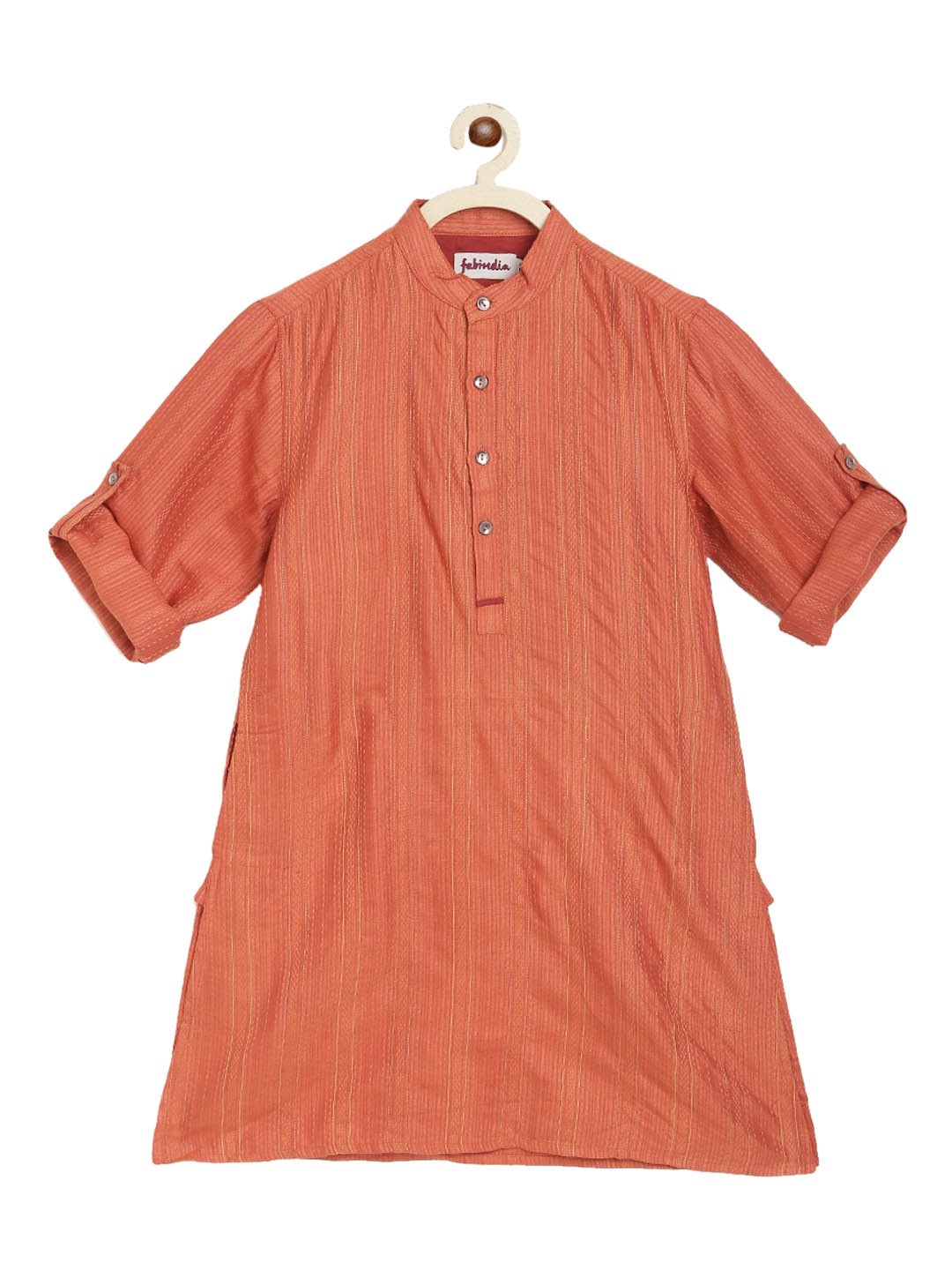 

Fabindia Boys Rust Kurta