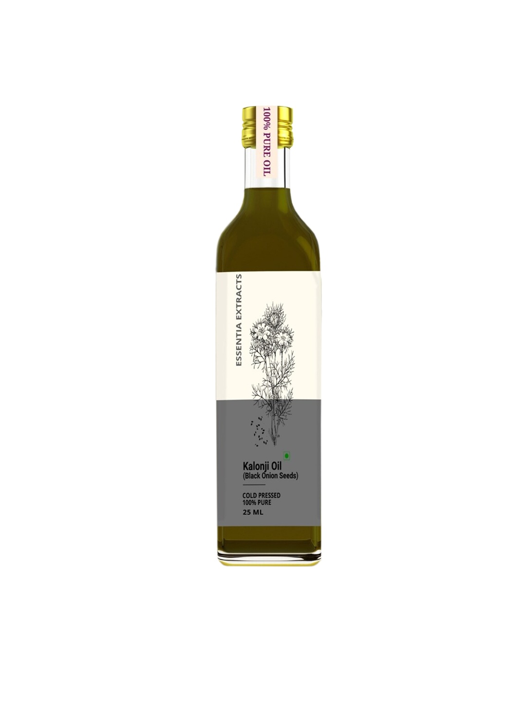 

ESSENTIA EXTRACTS Cold-pressed Kalonji Oil - 25ml, Transparent