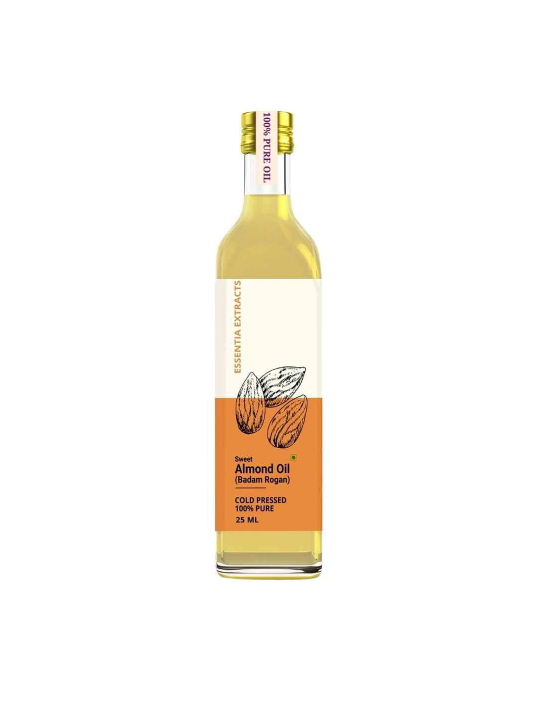 

ESSENTIA EXTRACTS Cold-pressed Almond Oil - 25ml, Transparent