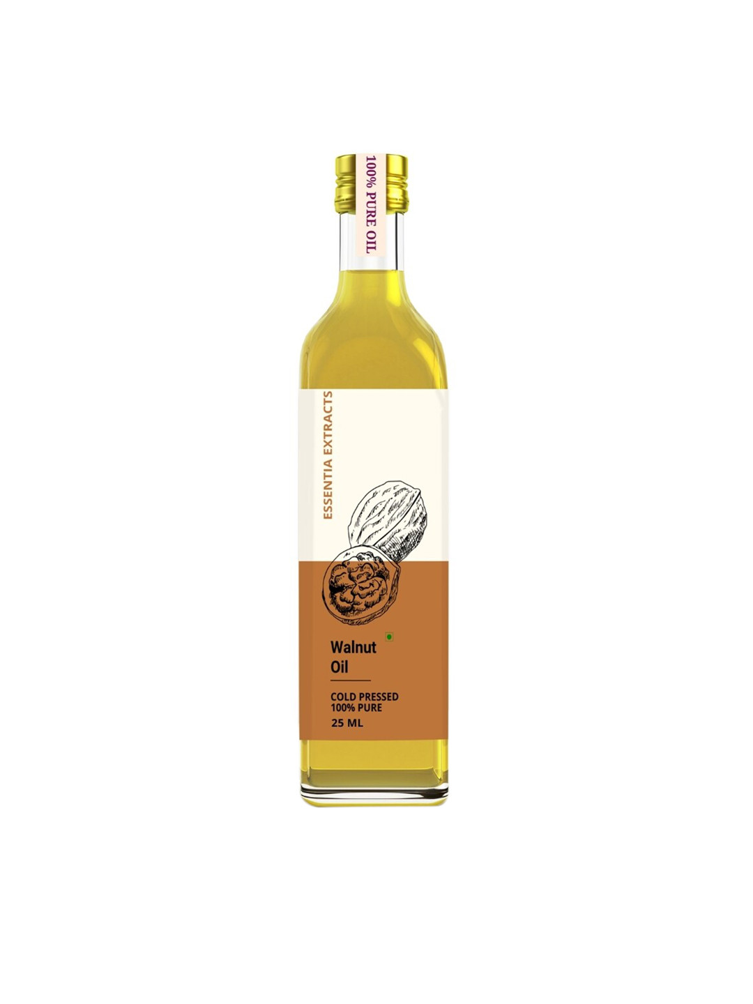 

ESSENTIA EXTRACTS Cold-Pressed Walnut Oil -25 ml, Transparent
