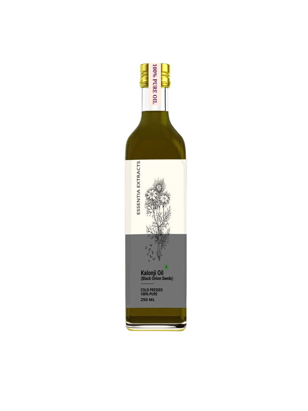 

ESSENTIA EXTRACTS Cold-pressed Kalonji Oil - 250ml, Transparent