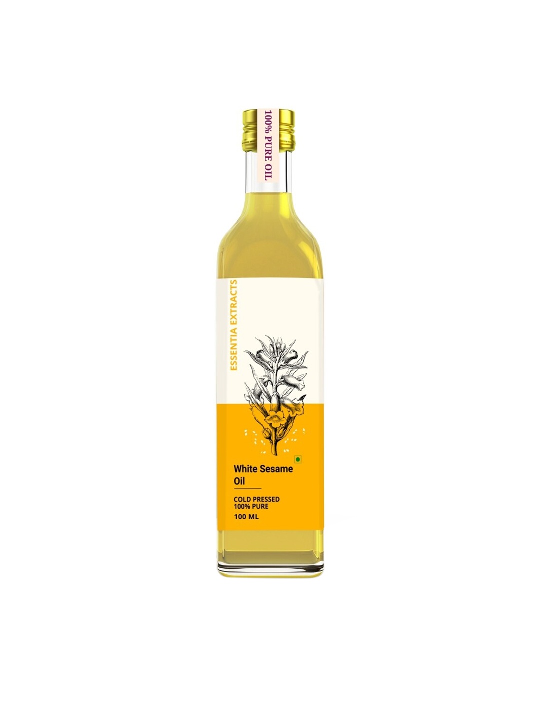 

ESSENTIA EXTRACTS Cold-Pressed White Sesame Oil - 100 ml, Transparent