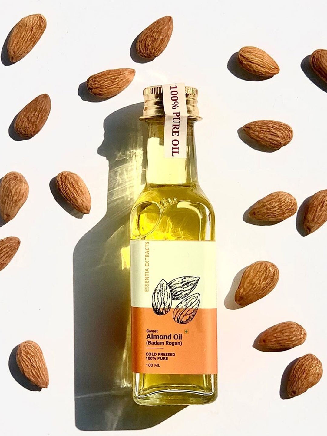 

ESSENTIA EXTRACTS Set of 2 Tea Tree Essential Oil & Sweet Almond Oil Combo, Transparent