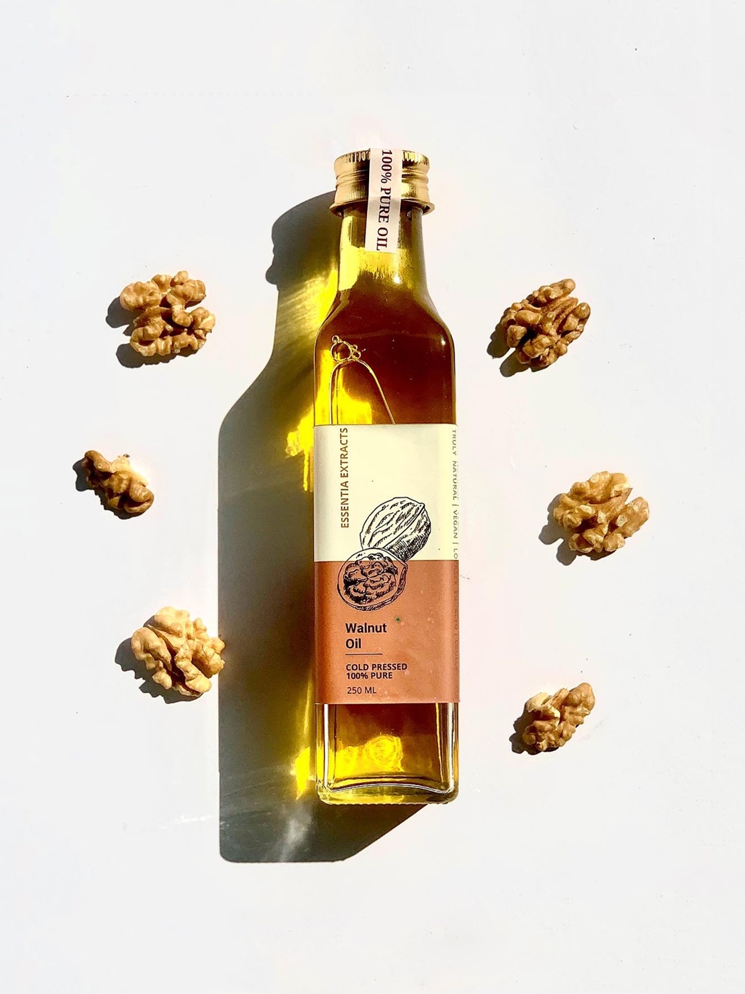 

ESSENTIA EXTRACTS Combo of Cold-Pressed Kalonji and Walnut Oil -100ml Each, Transparent