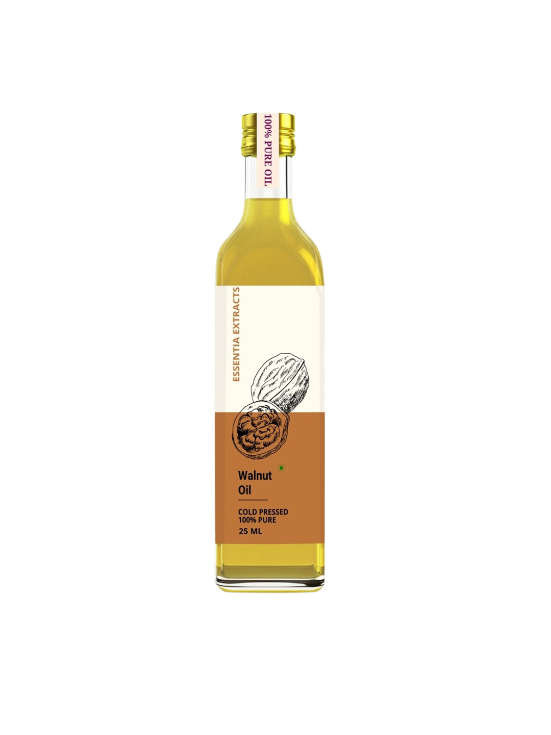 

ESSENTIA EXTRACTS Cold-pressed Walnut Oil- 25ml, Transparent