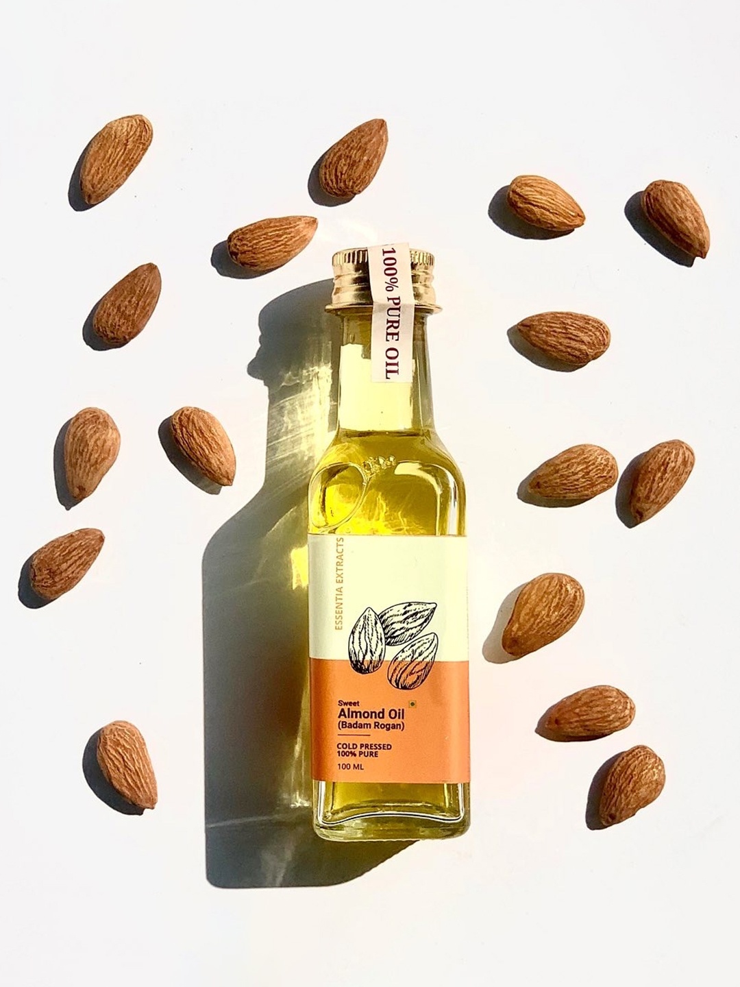 

ESSENTIA EXTRACTS Cold-pressed Almond Oil - 100 ml, Transparent