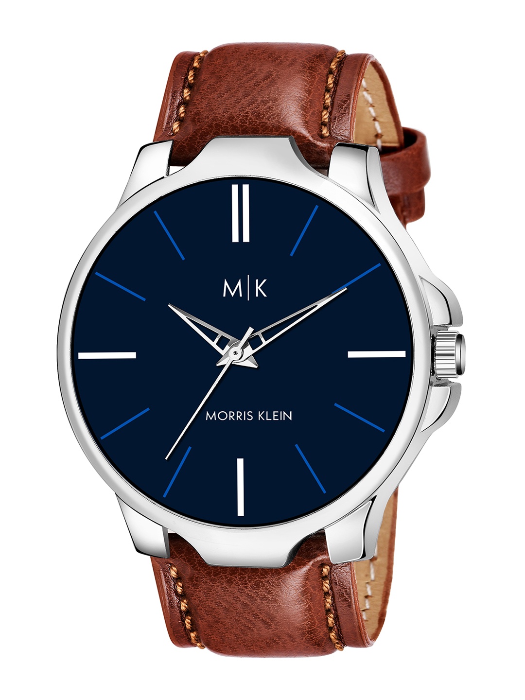 

MORRIS KLEIN Men Blue Dial & Brown Stainless Steel Straps Analogue Watch MK-3005