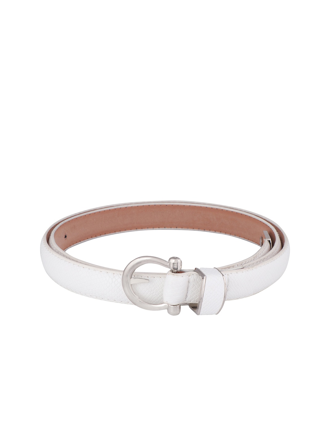 

Lino Perros Women White Solid PU Belt