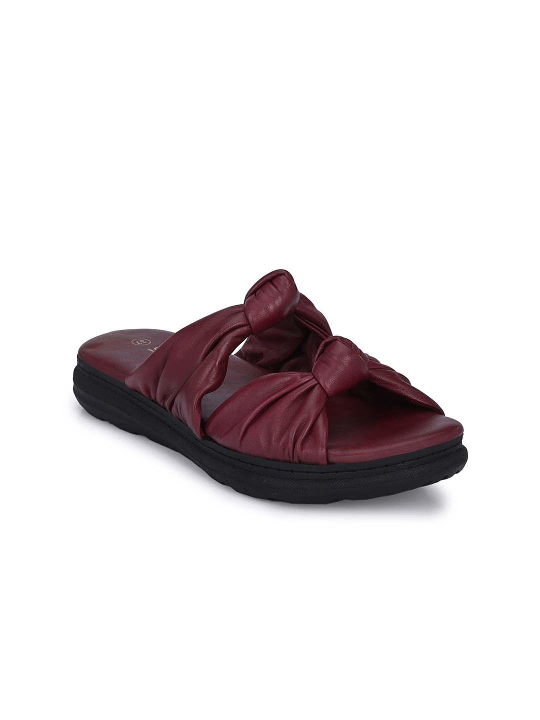 

Delize Women Burgundy Open Toe Flats