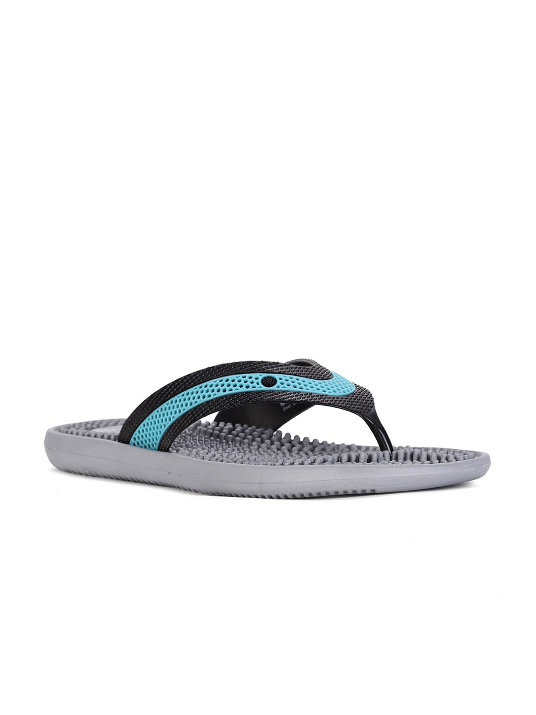 

Bata Men Grey & Black Room Slippers