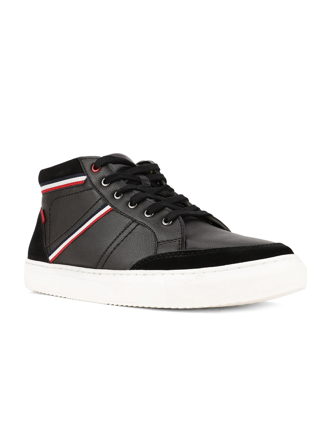 

Bata Men Black Mid-Top Sneakers