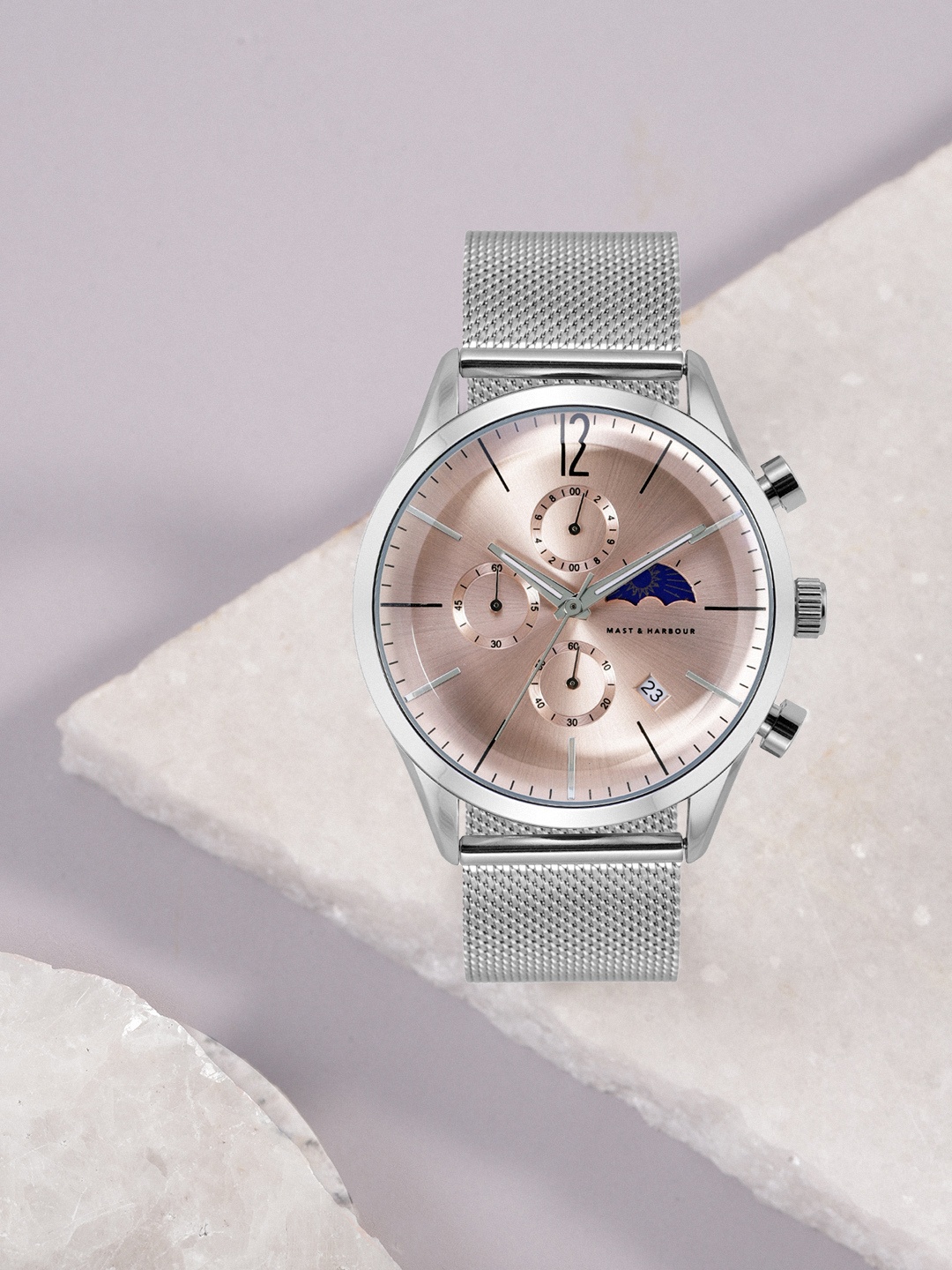 

Mast & Harbour Unisex Rose Gold-Toned Dial Analogue Watch-MFB-PN-DK2865