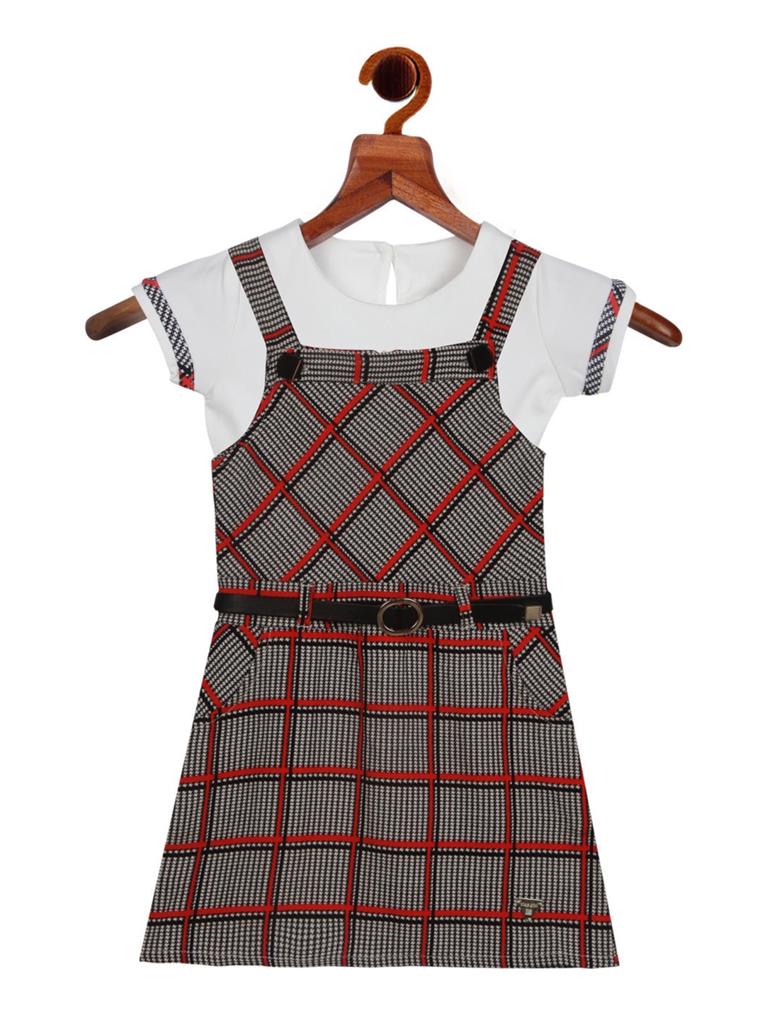 

Tiny Girl Red & White Checked Pinafore Dress