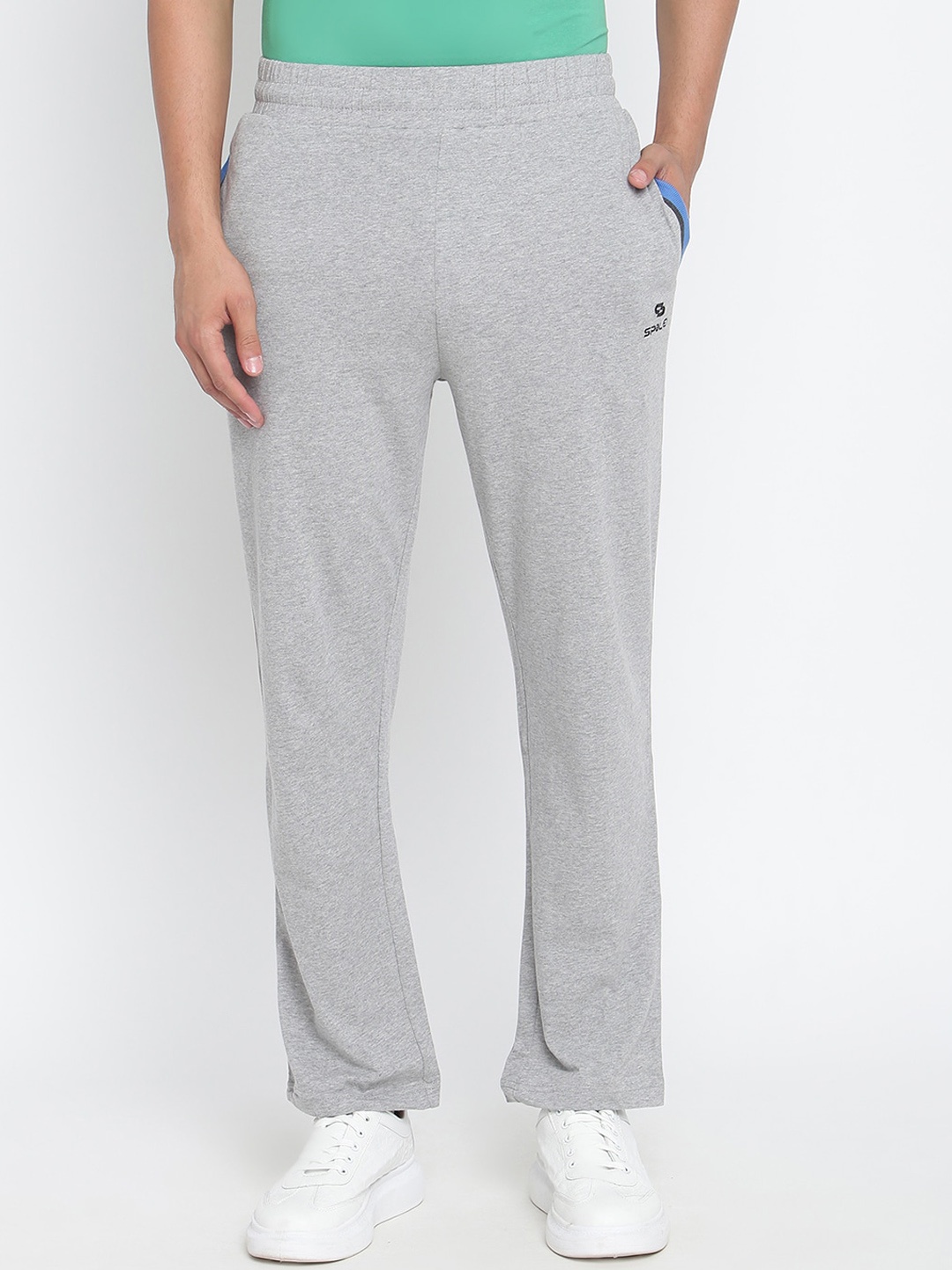 

Spolei Men Grey Solid Slim-fit Cotton Track Pants