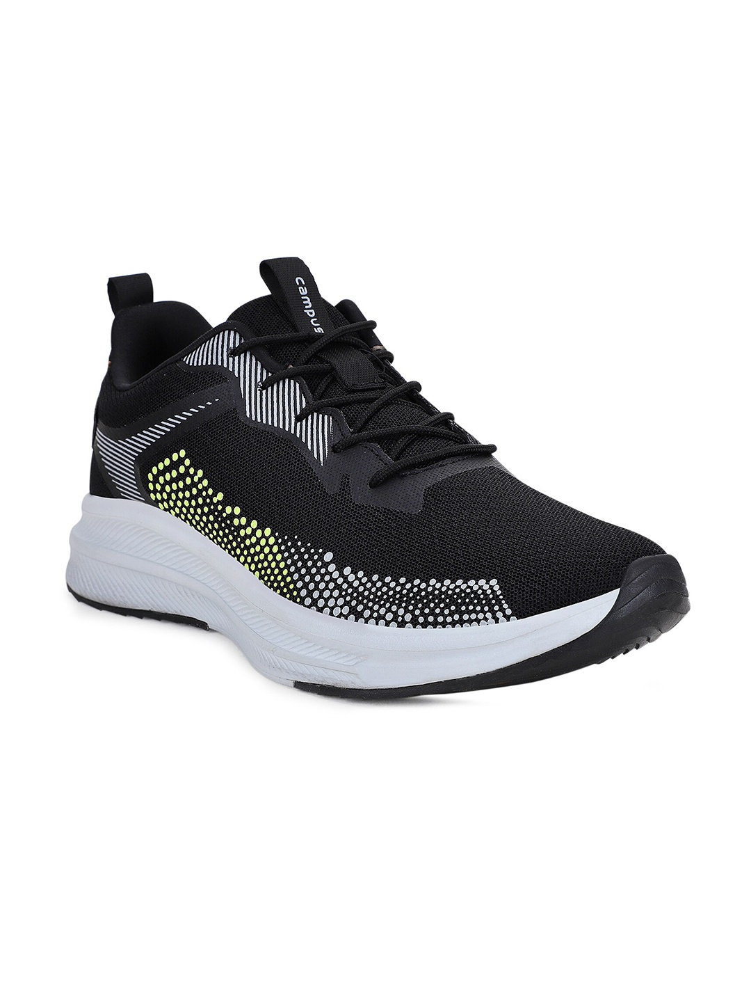 

Campus Men Black & White Mesh Running Shoes
