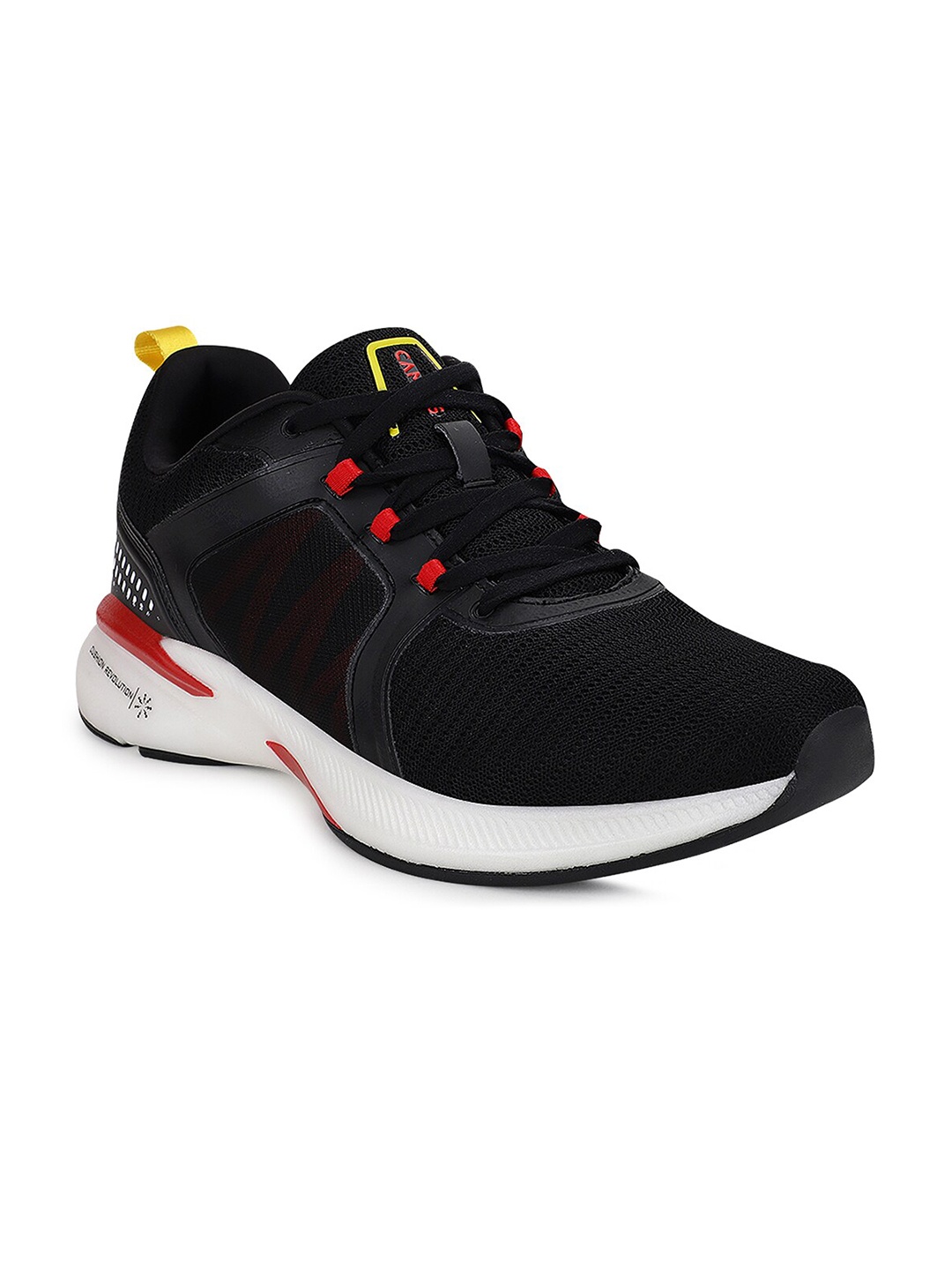 

Campus Men Black & White Mesh Running Shoes