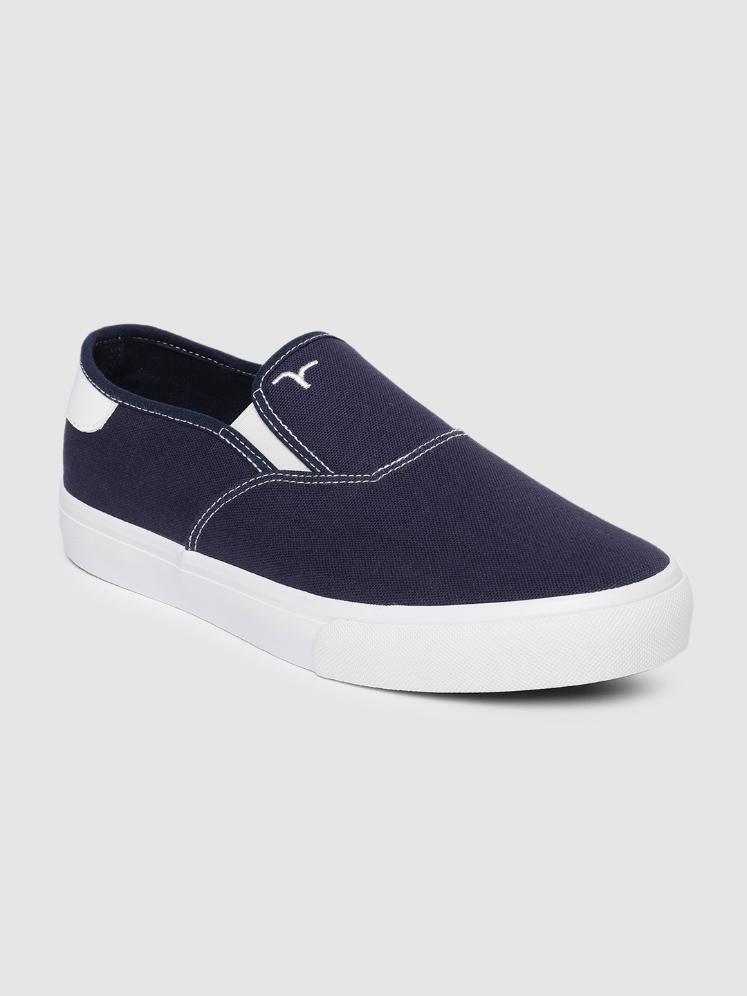 

Flying Machine Men Navy Blue Kilian Slip-On Sneakers