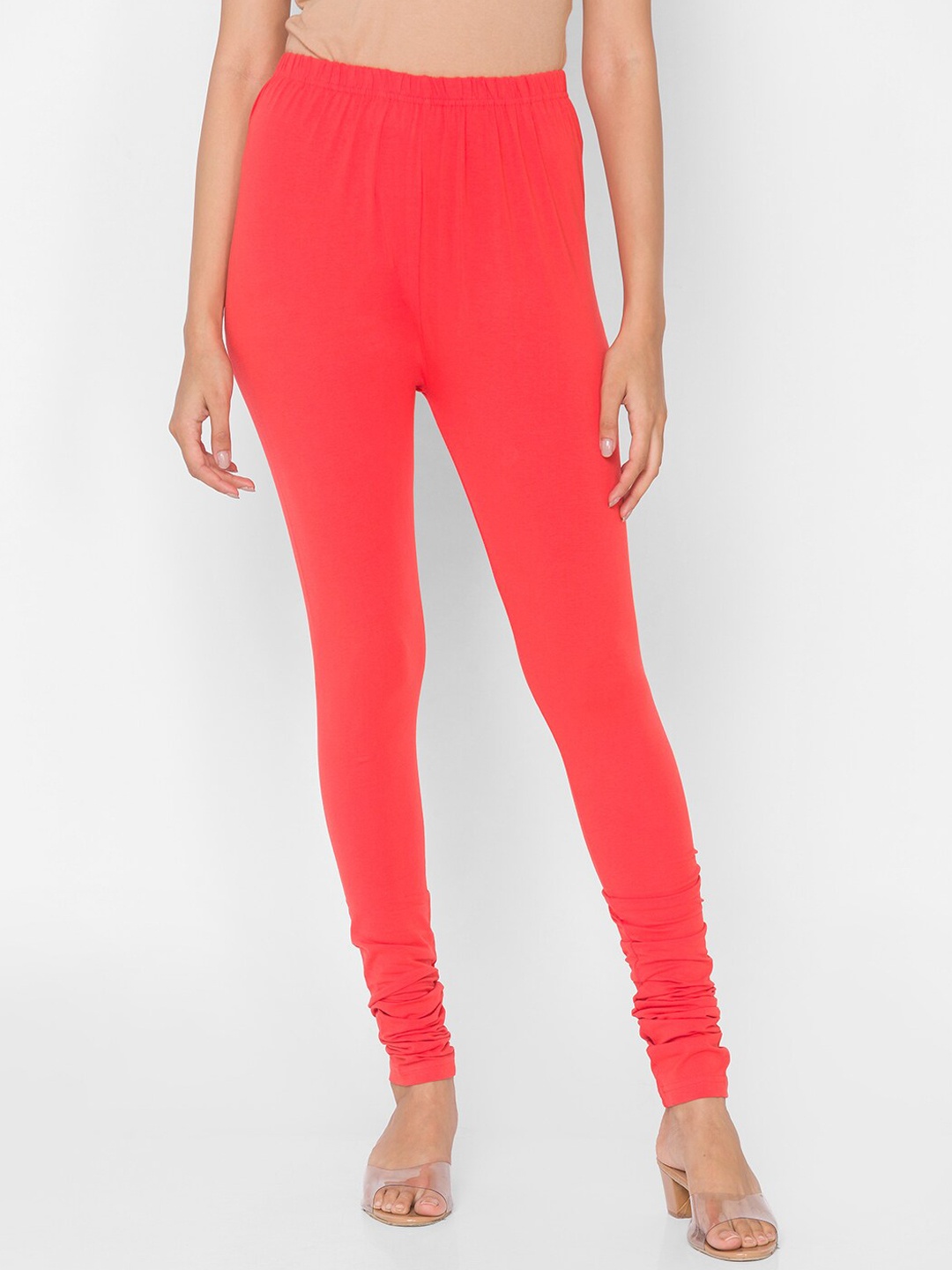 

Ethnicity Woman Coral Knit Churidar