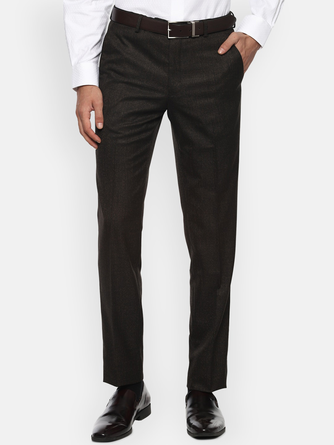 

Van Heusen Men Black Slim Fit Formal Trousers