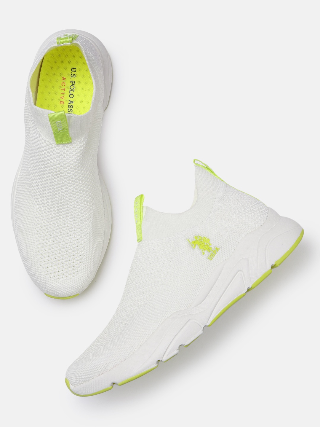 

U.S. Polo Assn. Men White Woven Design DUNCAN 2.0 Slip-On Sneakers