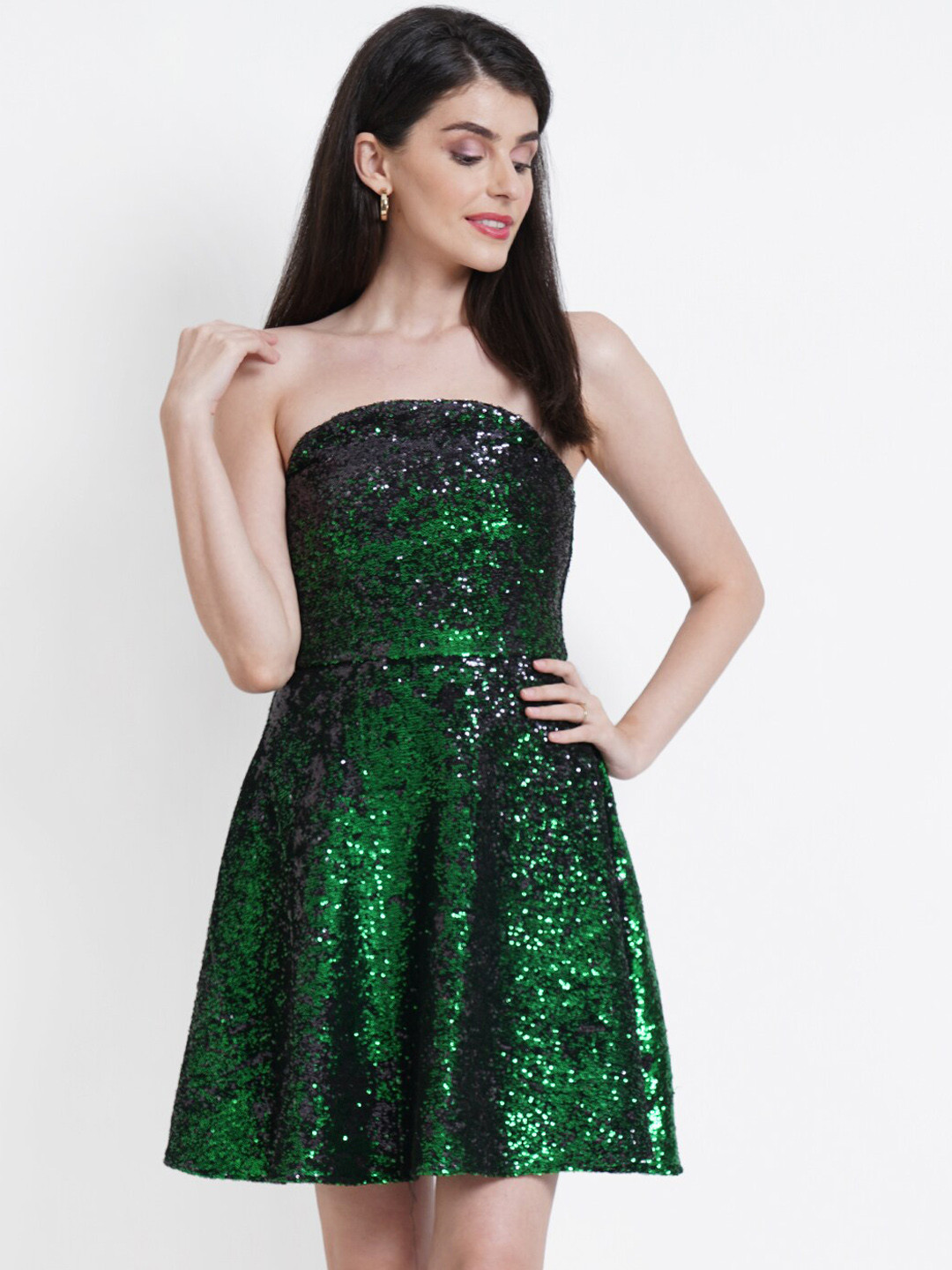 

DODO & MOA Green Embellished Dress