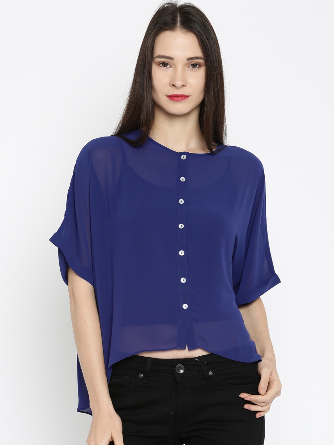 

AND Women Navy Blue Top
