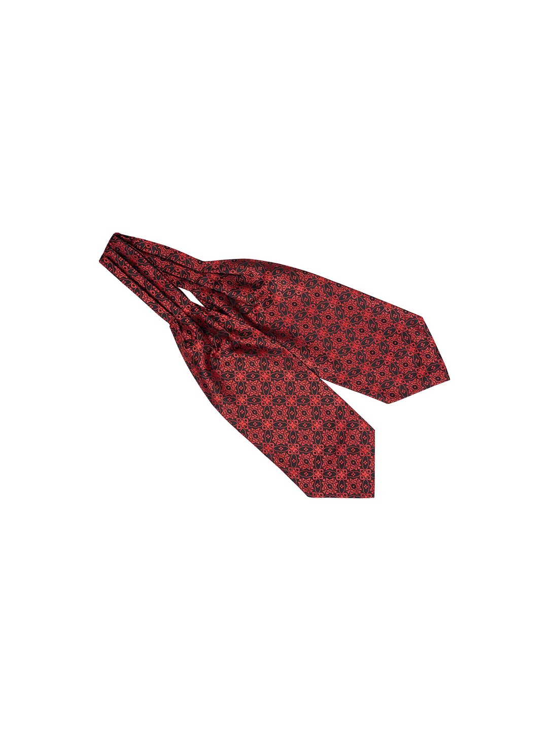 

The Tie Hub Men Red & Black Woven Design Cravat