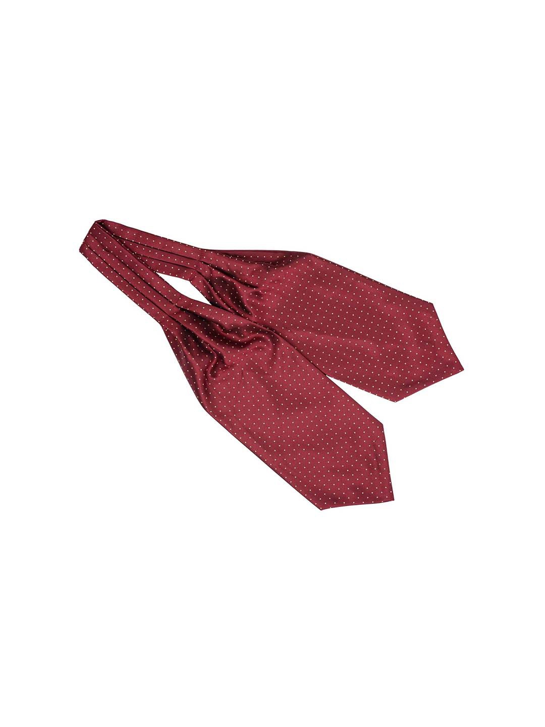 

The Tie Hub Men Maroon & White Woven Design Cravat