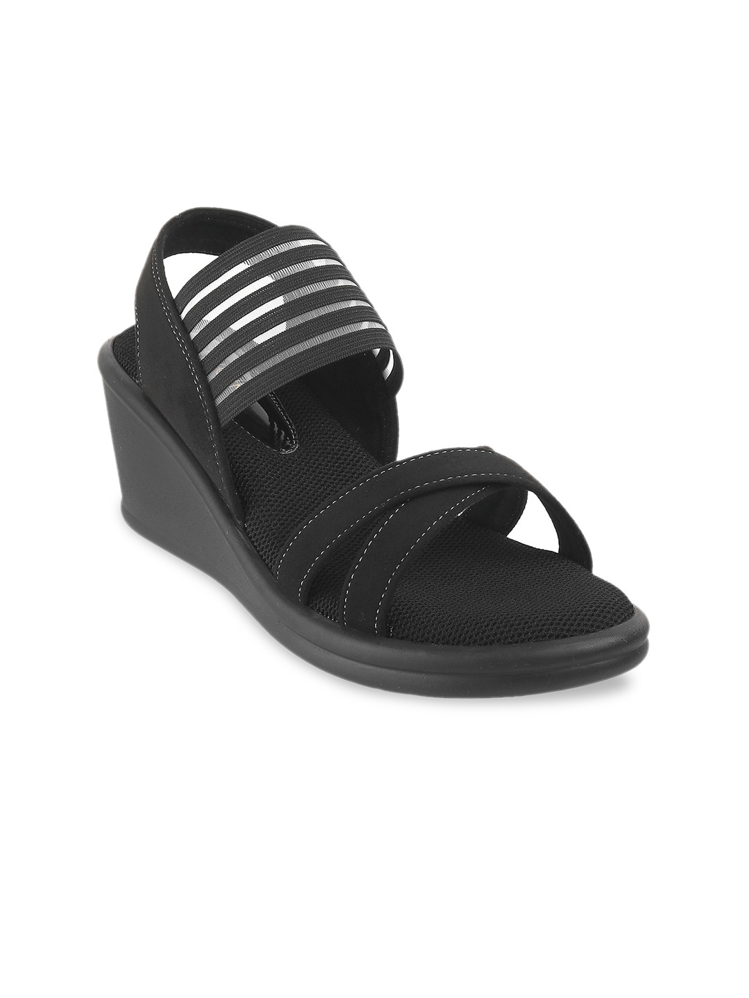 

Catwalk Women Black Striped Wedge Heels