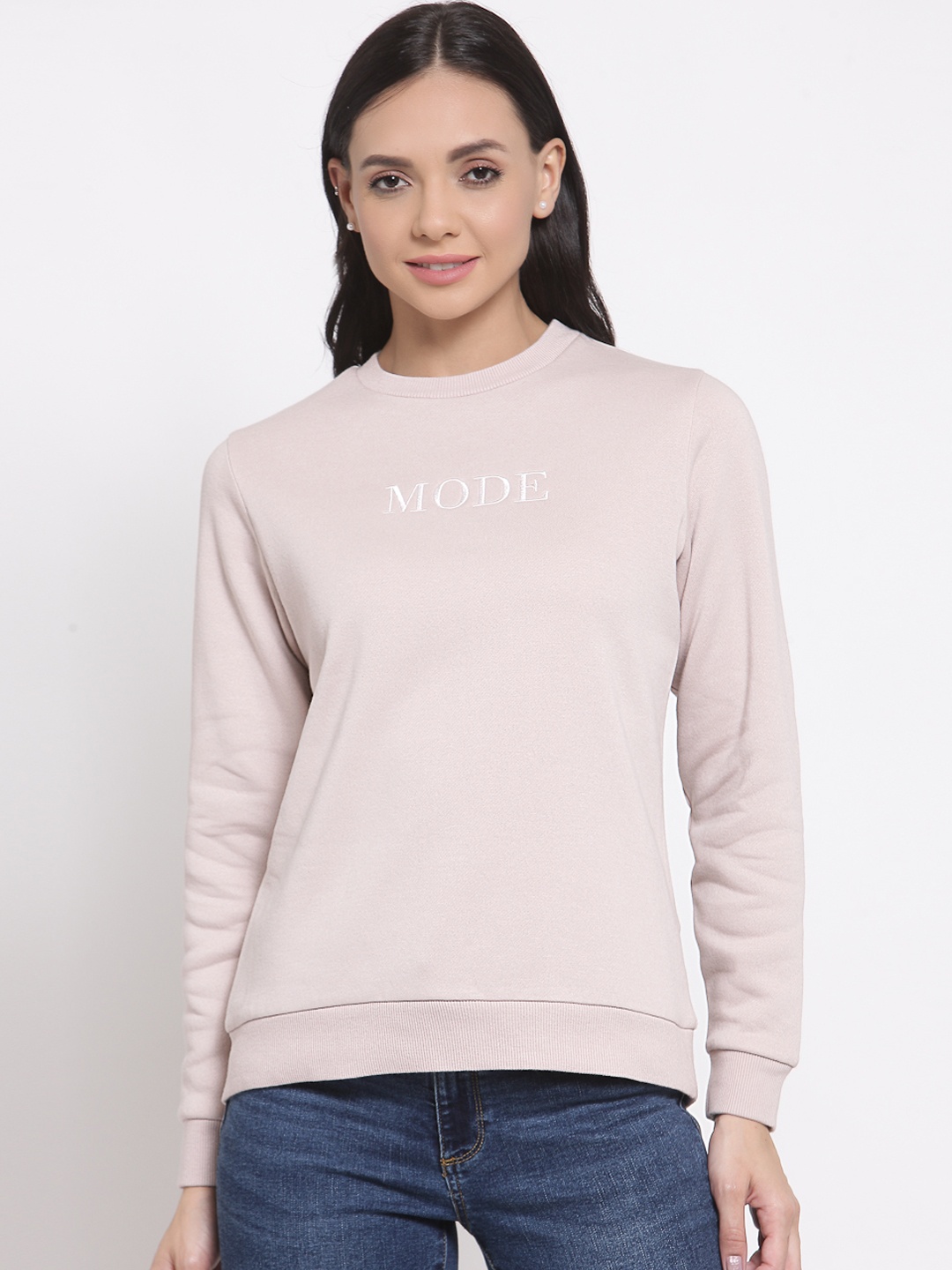 

Mode by Red Tape Women Pink Sweatshirt, Off white