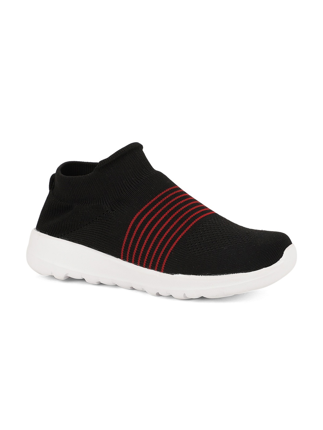 

HERE&NOW Women Black Woven Design Slip-On Sneakers