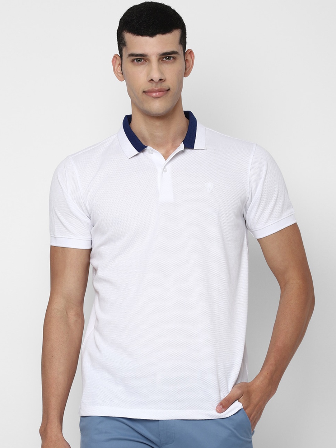 

Allen Solly Men White Polo Collar T-shirt