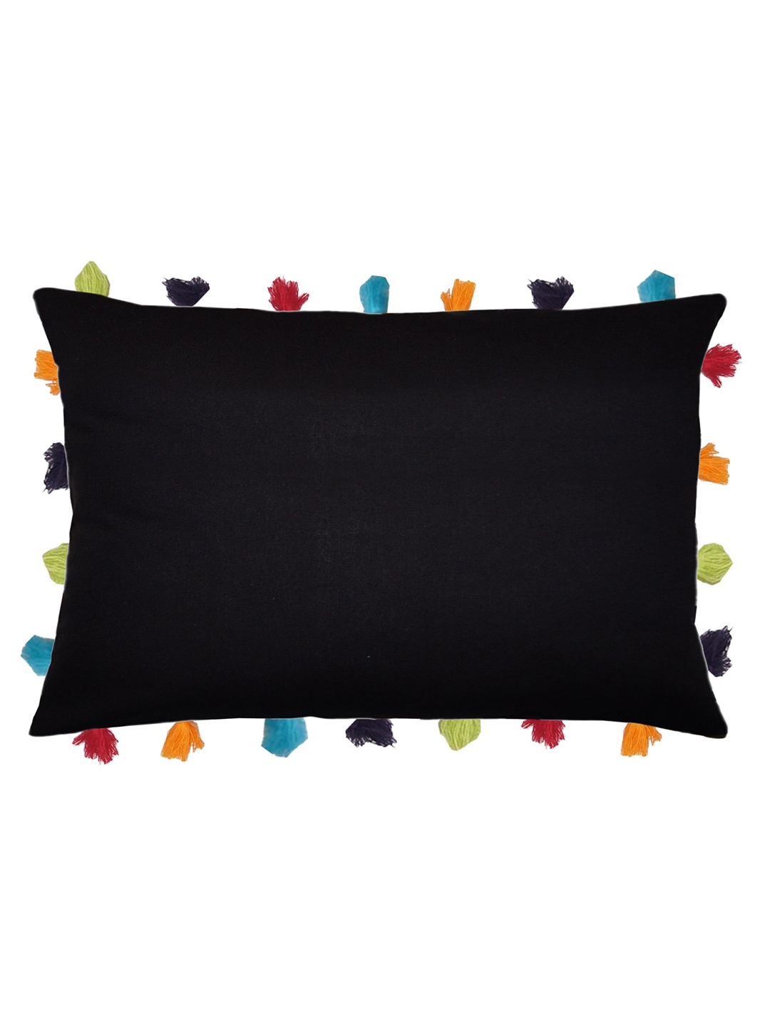 

Lushomes Black & Blue Set of 3 Rectangle Cushion Covers