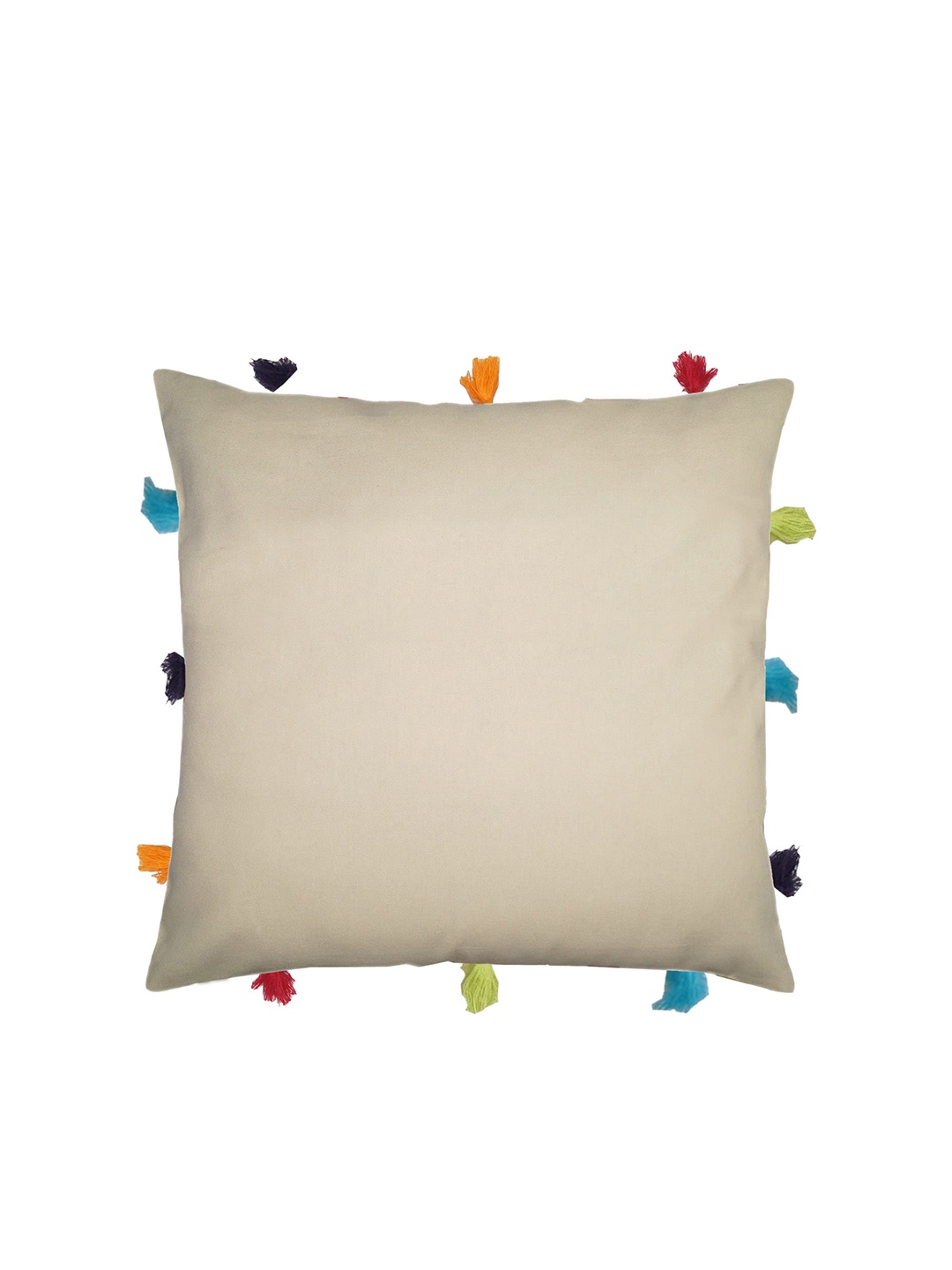 

Lushomes Off White Square Cushion Covers