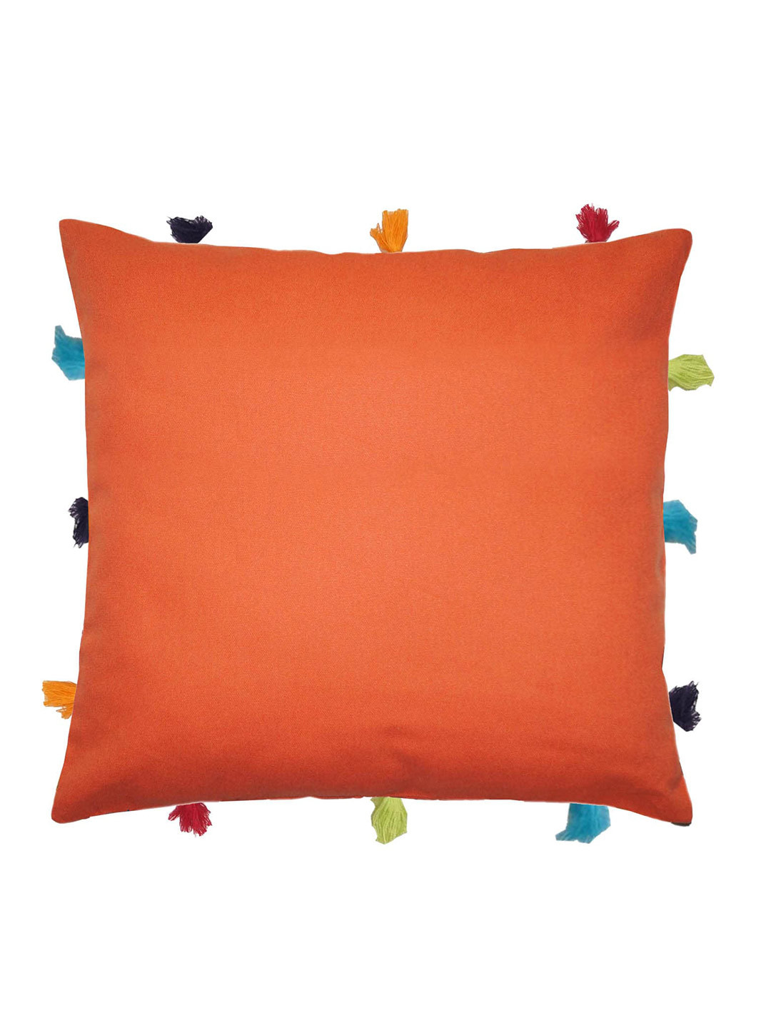 

Lushomes Orange & Blue Set of 5 Square Cushion Covers