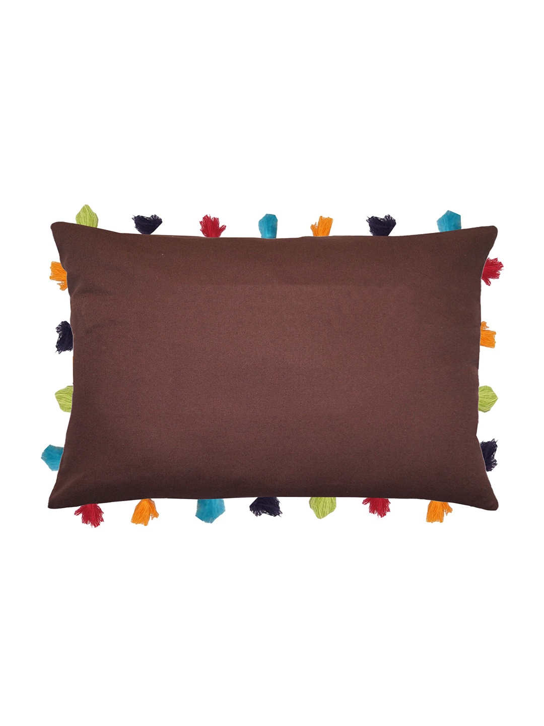 

Lushomes Brown & Multicoloured Rectangle Cushion Covers with Tassels