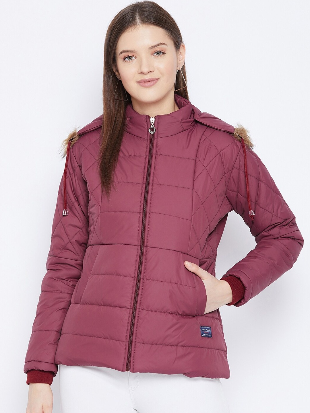 

VERO AMORE Women Burgundy Hooded Insulator Parka Jacket